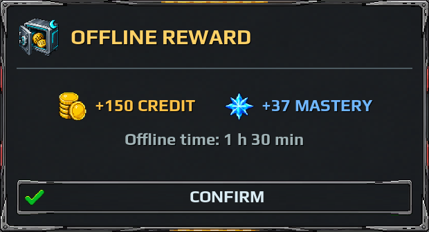 Oznámení o odměně offline v Garáži